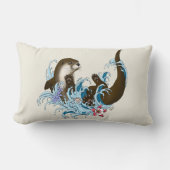 リバーオッターウォーターかわいい ランバークッション (正面)