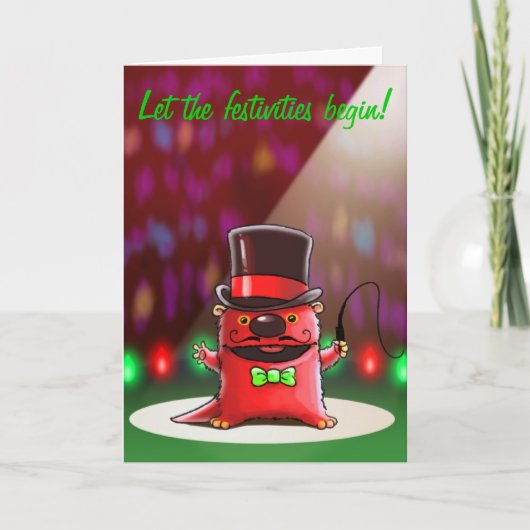 リバーオッタークリスマスカード シーズンカード (正面)