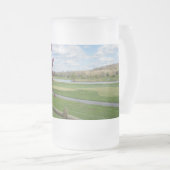 リバーカットイン春すり付きマグカップ フロストグラスビールジョッキ (正面右)