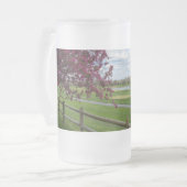 リバーカットイン春すり付きマグカップ フロストグラスビールジョッキ (正面左)