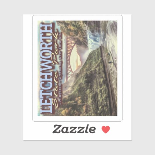 リバーカヌー – LETCHWORTH州パーク – ニューヨーク シール (シート)