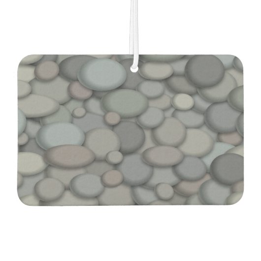 リバーカラフルロックピブルズアート カーエアーフレッシュナー (正面)