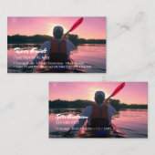 リバーガイド、日没カヤック、DIY職業 名刺 (正面/裏面)