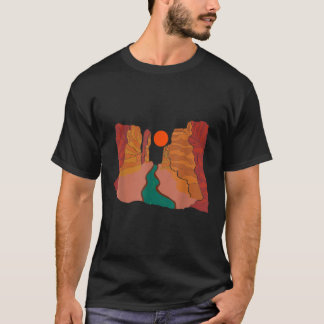 リバーガーディアンサンセットラフティングカヤックグラ Tシャツ
