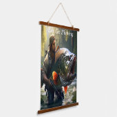 リバーキャッチデジタルアート 吊り下げ型タペストリー (傾斜あり)