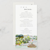 リバークルーズカントリー結婚ランドスケープメニューカード サンキューカード (正面/裏面)