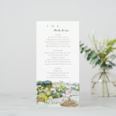 リバークルーズカントリー結婚ランドスケープメニューカード サンキューカード (スタンド正面)