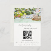 リバークルーズ カントリーウェディング RSVP QRコード エンクロージャーカード (正面/裏面)