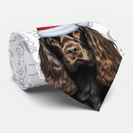 リバーコッカースパニエル犬クリスマスドッグラバーホリデー ネクタイ