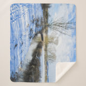 リバーサイドイングリッシュウィンターウォークパーソナライズされた- シェルパブランケット (正面)