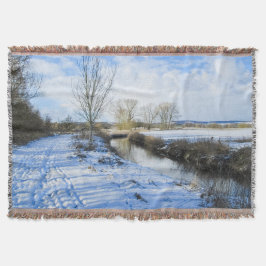 リバーサイドイングリッシュウィンターウォークパーソナライズされた- スローブランケット