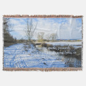 リバーサイドイングリッシュウィンターウォークパーソナライズされた- スローブランケット