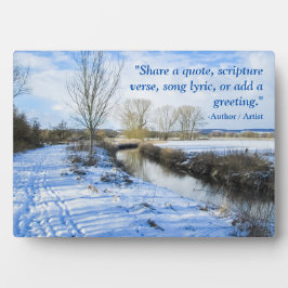 リバーサイドイングリッシュウィンターウォークパーソナライズされた- フォトプラーク