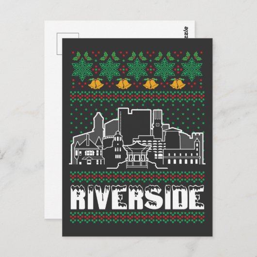 リバーサイドカリフォルニアの醜いクリスマス ポストカード (正面/裏面)