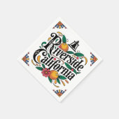 リバーサイドカリフォルニア スタンダードカクテルナプキン (角)