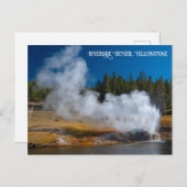 リバーサイドゲイザー噴火イエローストーン ポストカード (正面/裏面)
