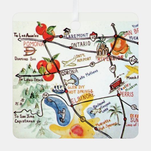 リバーサイドサザンカリフォルニアオーナメント メタルオーナメント (正面)