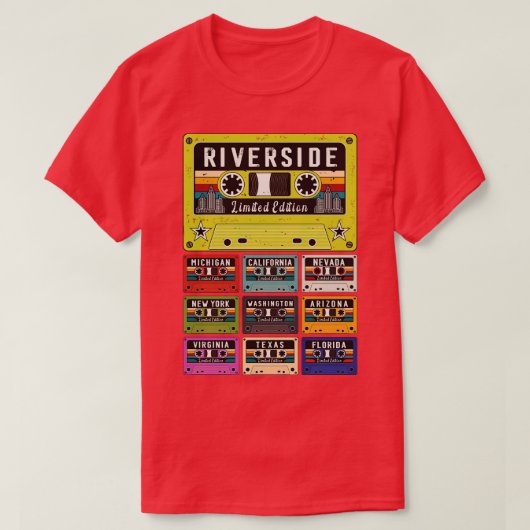 リバーサイドシティ レトロ Tシャツ (デザイン正面)