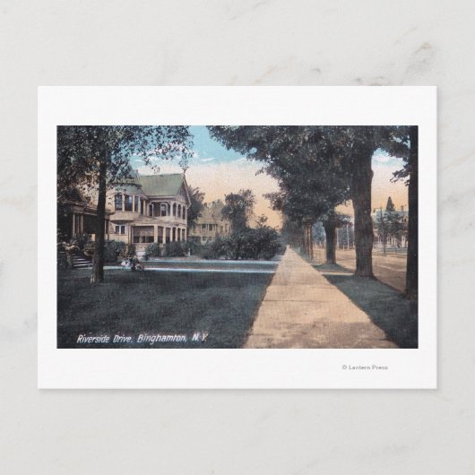 リバーサイドドライブに住宅シーン ポストカード (正面)