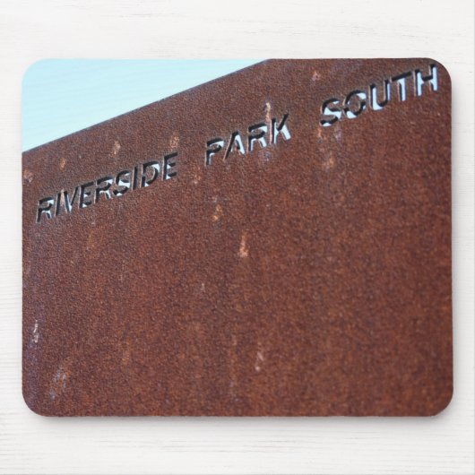 リバーサイドパークサウスラスティーサインニューヨークシティNYC マウスパッド (正面)