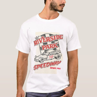 リバーサイドパークスピードウェイポルベラーリレトロ2サイドT Tシャツ