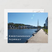 リバーサイドビューインクリスティアンサンド，ノルウェー ポストカード (正面/裏面)