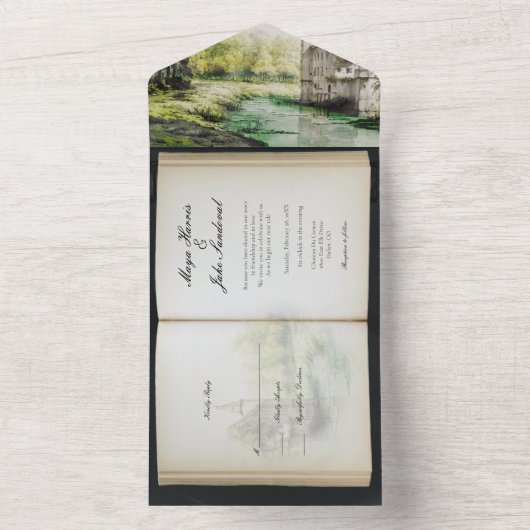 リバーサイドフェアユタリーブック結婚式招待状 オールインワン招待状 (内側)