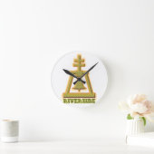 リバーサイドリインクロス ラウンド壁時計 (ホーム)