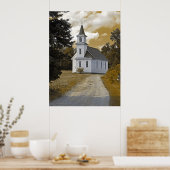 リバーサイド長老教会1800年代セピア ポスター (キッチン)