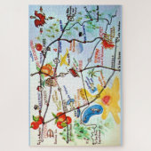 リバーサイド – カリフォルニアのカラフル地図 ジグソーパズル (縦)