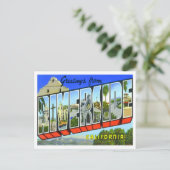 リバーサイド，カリフォルニアヴィンテージビッグレター葉書 ポストカード (スタンド正面)