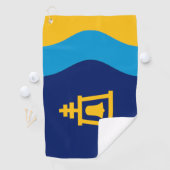 リバーサイド（カリフォルニア州）市旗 ゴルフタオル (インサイチュ)