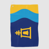 リバーサイド（カリフォルニア州）市旗 ゴルフタオル (正面)