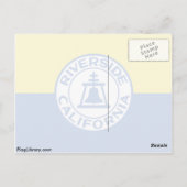 リバーサイド、カリフォルニア、統一された州国旗 ポストカード (裏面)