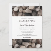 リバーサイ素朴ドビーチシーサイドピブル結婚ズ 招待状 (裏面)