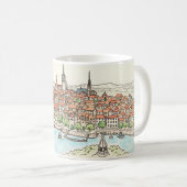 リバーサイ魅力的ドタウン コーヒーマグカップ (正面右)