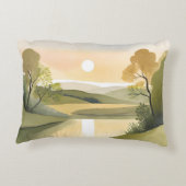 リバーサンライズ | 水彩黄色 アクセントクッション (裏面)