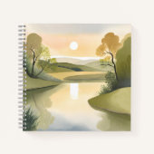 リバーサンライズ | 水彩黄色 ノートブック (正面)