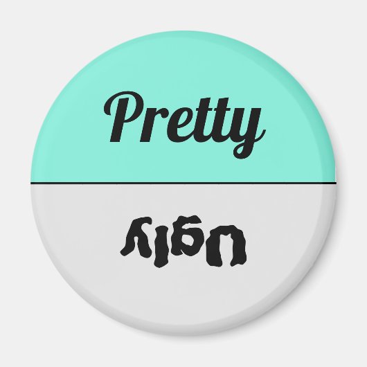 リバーシおもしろいブルのかわいらし醜い食洗機 マグネット (正面)