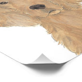 リバーシパーソナライズされたブルアイリッシュセッターアート フォトプリント            (角)