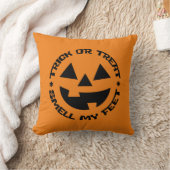 リバーシブルなトリックまたは治療におい私の足カボチャ クッション (ブランケット)