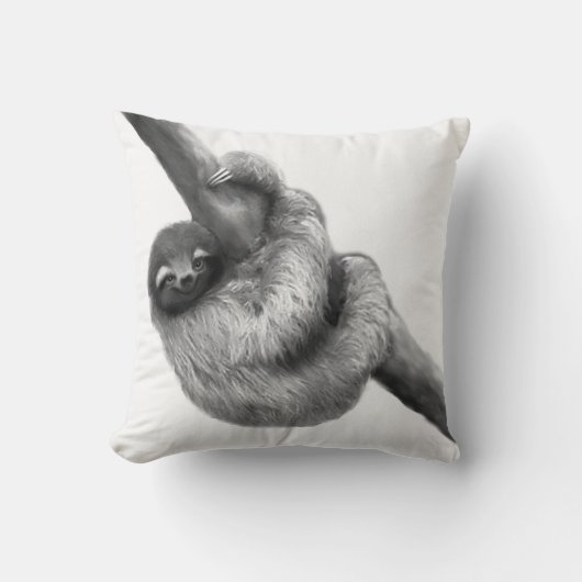 リバーシブルのスカンクおよび怠惰の枕 クッション (正面)