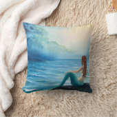 リバーシブルの人魚および船の装飾用クッション クッション (ブランケット)