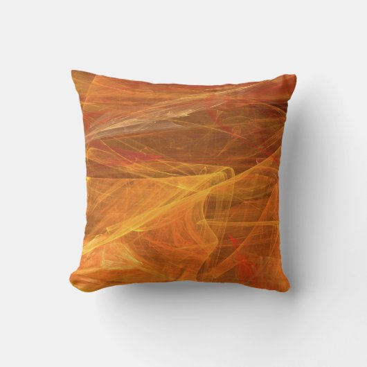 リバーシブルの抽象芸術の織り目加工のオレンジ枕 クッション (正面)