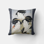 リバーシブルの日本のな芸術北川町Utamaro クッション (裏面)