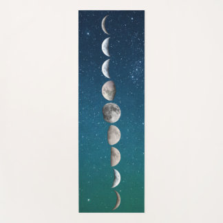 リバーシブルの月の段階および日没の空 ヨガマット