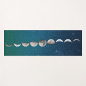 リバーシブルの月の段階および日没の空 ヨガマット (正面(横))