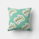 リバーシブルの枕- MOJITOのレシピのカクテルの芸術 クッション (裏面)