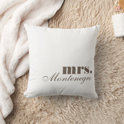 リバーシブルの装飾用クッション氏および夫人名前をカスタムする クッション (ブランケット)