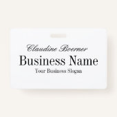 リバーシブルの黒くか白い名札のバッジの技術 バッジ (裏面)